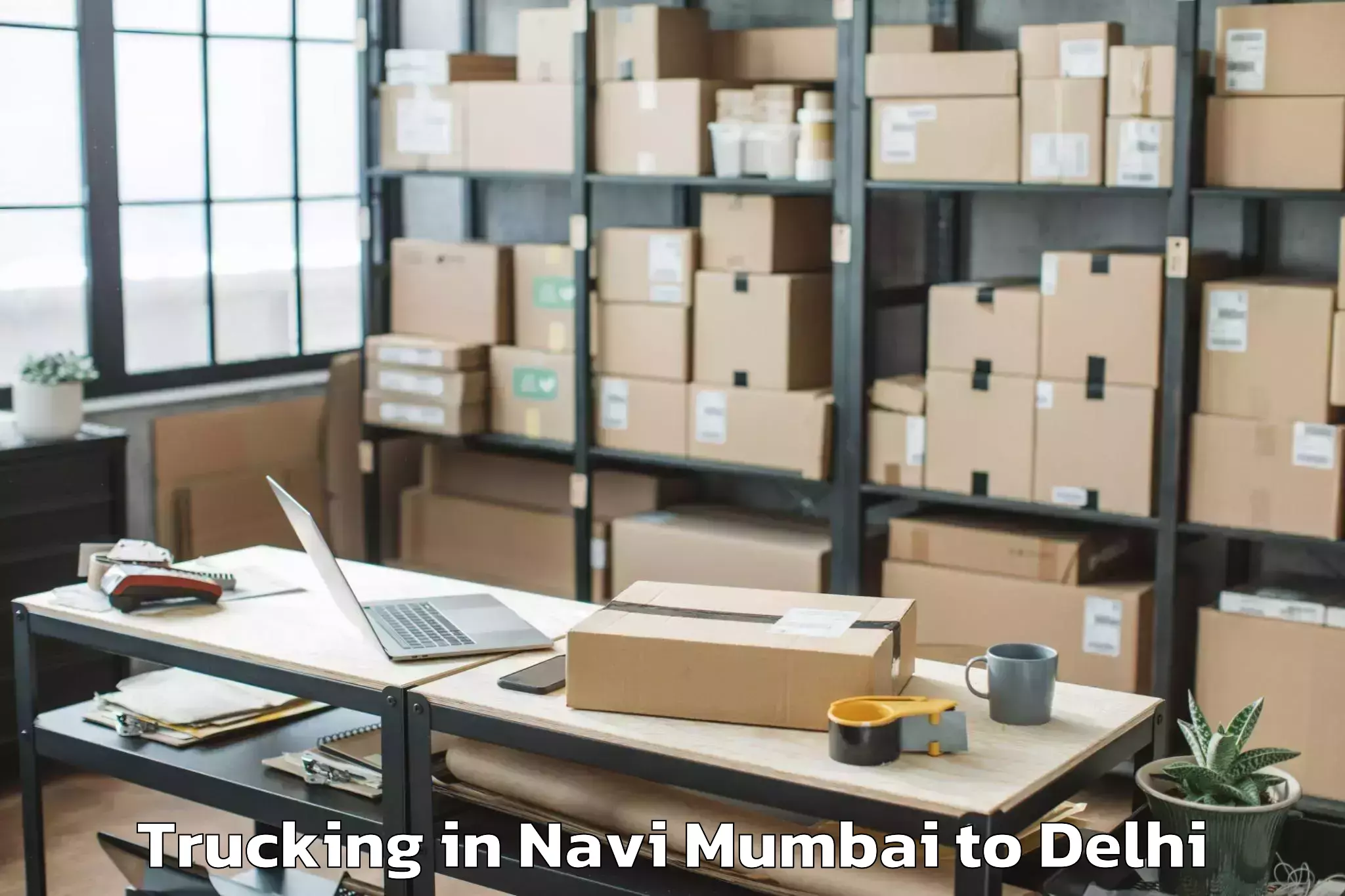 Reliable Navi Mumbai to Iit Delhi Trucking